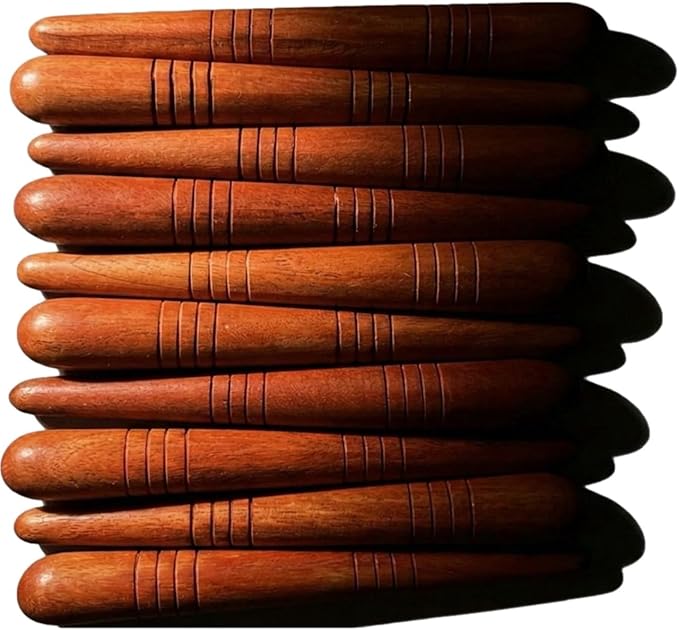 Lungcha Thai Traditional Wooden for Foot Massage Stick Tool Reflexology (Set 10 Foot Massage)