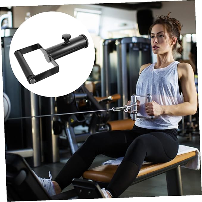 Garneck 1pc Bar Row Handle Attachment for Barbell Non- Grip for Comfortable Muscle Training Compatible Gym Equipment for and Core Strength Exercises