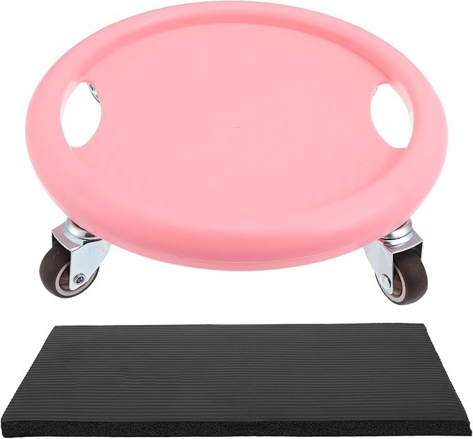 Ab Roller Board Four-wheeled Fitness Ab Roller Wheel with Mat Multi-directional Board for Home Workout Men and Women