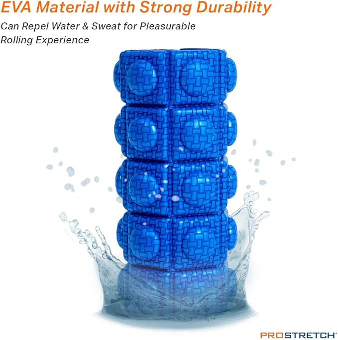 ProStretch Hexi Mini Travel Textured Foam Roller for Deep Tissue Muscle Massage and Myofascial Trigger Point Release