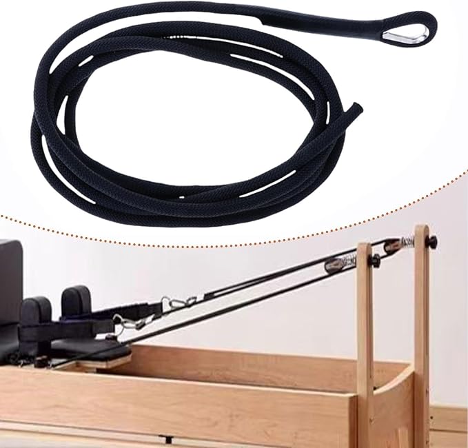 Pilates Reformer Pull Rope Replacement Strap 109.45inch for Core Bed Studio Home Yoga Workout Equipment