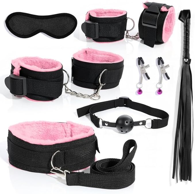 Seven Piece Pink Nylon Leather Strength Training Set, Leg and Hip Exercise Equipment, Pilates Accessories Bring Endless Fun to Life, Couple Gift