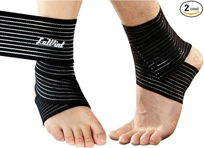 Luwint Leg Guards for Athletic Use, 2 Pack Ankle Wrist Knee Calf Thigh Wraps Support for Sports Gym Weightlifting Workout Running Pain Relief