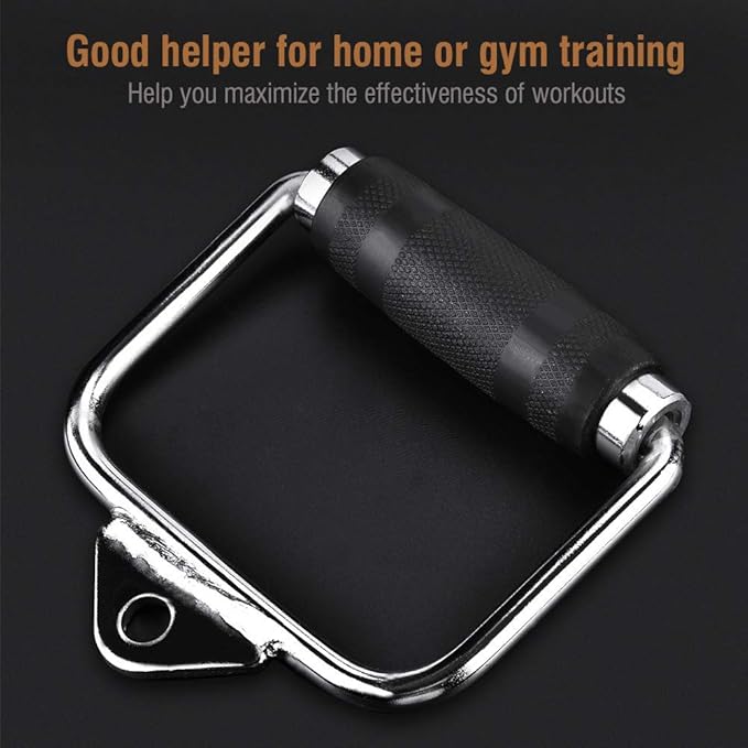 High Strength Single Extension Stirrup Handle for Gym Exercise Cable Equipment Attachment Perfect for Home and Gym Training Comfortable Rubber Grip Fits Any Cable