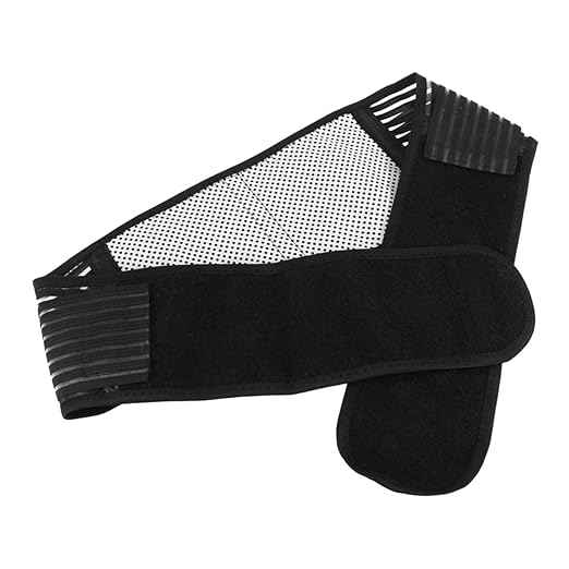 NOLITOY 3pcs Elastic Self-heating Lumbar Brace Magnetic Therapy Back Support Double Pull Straps Back for Surgery (size)