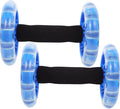 Twin-wheel Fitness Wheel Ab Roller for Core Workout Non-slip Handles, Blue Abdominal Exercise Device for Weight Loss and Muscle Toning at Home Gym