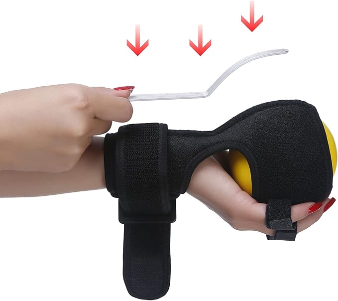 Anti-spasticity Ball Splint Hand Finger for Hand Stroke Hemiplegia Finger Recovery Spasm Dystonia Hemiplegia Finger Training Hand Functional Impairment for Children and Men and Women (Large)