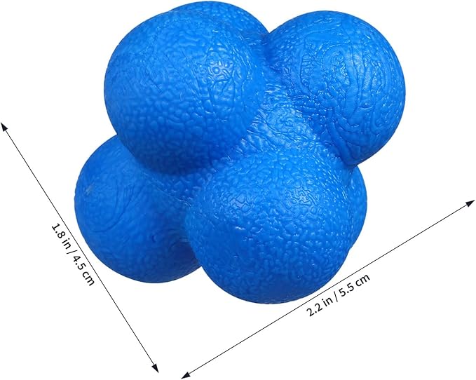 Luxshiny 6PCS Agility Reaction Balls - Multi-Surface Training Balls for Reflex, Hand-Eye Coordination & Speed - Baseball/Tennis/Badminton Sports Equipment (4cm, Assorted Colours)