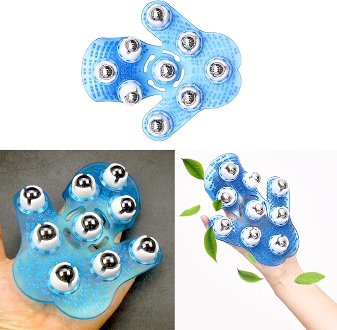 Manual Massage Ball Roller Small Handheld Massage Therapy and Relax Tool Body Massager Gloves Leg Massage Tools for Muscle Tension Relief Neck Back Joint Shoulder Foot Hand Thigh Tummy Butt
