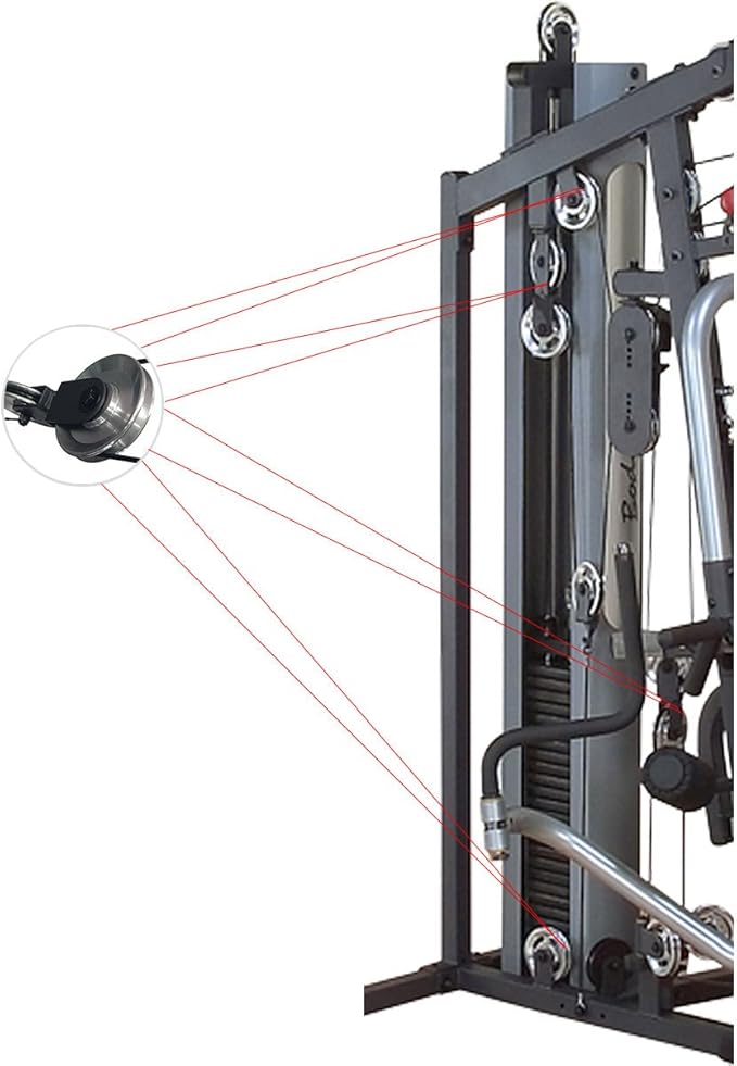 Body-Solid GAP3 Aluminum Pulley Upgrade Attachment for Universal Gym Equipment, Weightlifting, Biceps and Triceps Workouts