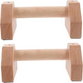 BESPORTBLE 2pcs Wooden Pushup Stands for Strength Training Ergonomic Anti-slip Handles for Home Gym Workouts Durable Beechwood Design Lightweight Portable Fitness Accessory Pair