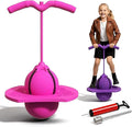 Balance Jumping Ball, 2026 Upgraded Jumping Hopping Ball with Handle and Pump, High Jump Toy Bounce Jump Trick Board for Beginners and Adults