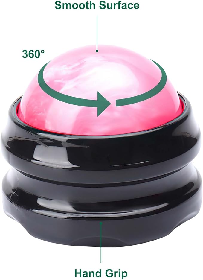 WOVTE Massage Ball, Lacrosse Balls, Self Massage Tool for Sore Muscles, Shoulders, Neck, Back, Foot, Body, Deep Tissue, Trigger Point, Muscle Knots, Yoga and Myofascial Release (Pink)