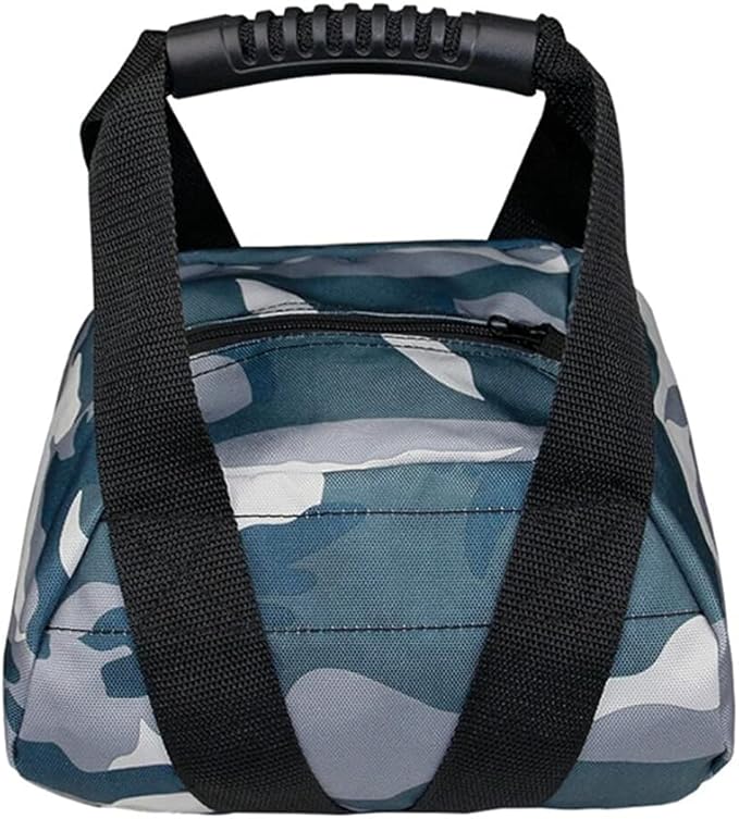 Camouflage Weightlifting Training Sandbag Kettlebell Sandbag, Adjustable Canvas Soft Sand Bag with Handles, Weightlifting Dumbbell for Home Training Fitness Yoga Workout