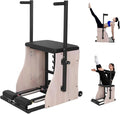 Pilates Reformer,Pilates Chair,Professional Yoga Chair Pilates with Resistance Bands and Springs Split Pedal Handles for Workout Equipment Home Gym or Studio