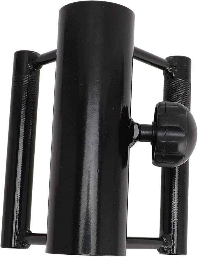 V Bar Landmine Handle Attachment for Barbell Bar, Iron Landmine Double D Row Handle, Strength Training Equipment for Home Gym Workout, Secure Locking Knob for Stable and Exercise
