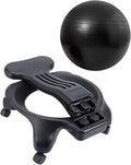SRNSAEB Exercise Ball Chair with Back Support, Ergonomic Office Chair Yoga Ball to Pregnancy/Gym Goer/Back Pain People, Inflatable Stability Ball Chair with Pump/Wheels(Black)