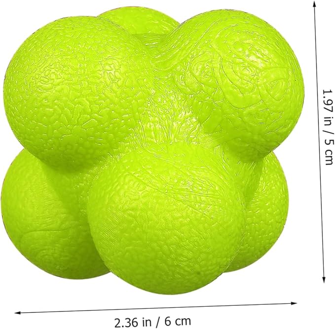 Toyvian 6Pcs Hexagonal Reaction Balls Exercise Equipment for Agility and Reflex Training Fun Sports Activity for All Ages Lightweight and Unpredictable Bouncing Fun