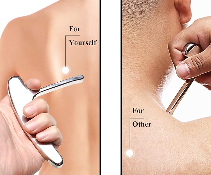 Stainless Steel Trigger Point Massage Tool-Deep Tissue Massage- Reflexology Acupressure Massage Tools for Myofascial Release Relief Pain