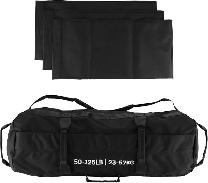 Sandbags for Workout,Adjustable Sand Bags for Fitness,Yoga, Strength Training and Full-Body Workouts,Black
