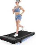 Walking Pad, 6% Walking Pad with Incline, No-Assembly Walking pad Treadmill with APP and Remote Control, LED Display, 2.5 HP Quiet Under Desk Treadmills, 300 lbs Capacity