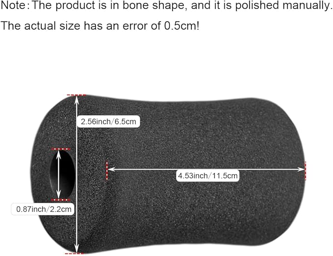 Foam Foot Pads Rollers Two Pair for Home Gym Exercise Machines Equipments Replacements with 1 Inch(2.5cm) Rod (Foam 4.53" X 2.56" Od X 0.87" Id)