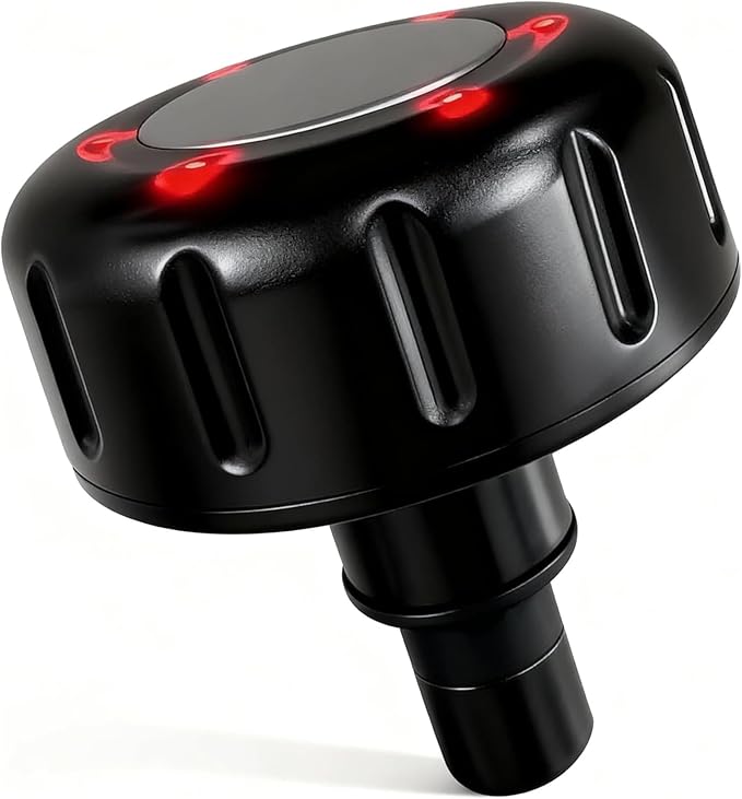 Heating Head for Small Massage Gun - 3-Temp Settings (104/113/122°F) & 15-Min Auto-Off, Portable Rechargeable Handheld Accessory for Muscle Pain Relief