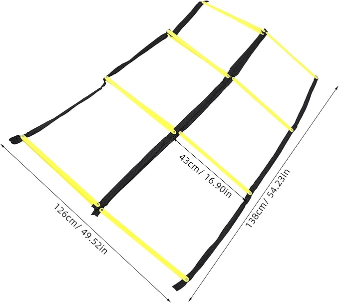 Kisangel Football Ladder: Nine-Square Agility Ladder for Soccer Training - Athletic Speed Training Tool for Footwork - Football Agility and Fitness Workouts Supply