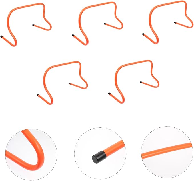 5pcs Football Training Hurdles for Agility and Flexibility High Outdoor Training Racks Orange for Soccer Football and Athletic Speed Exercises
