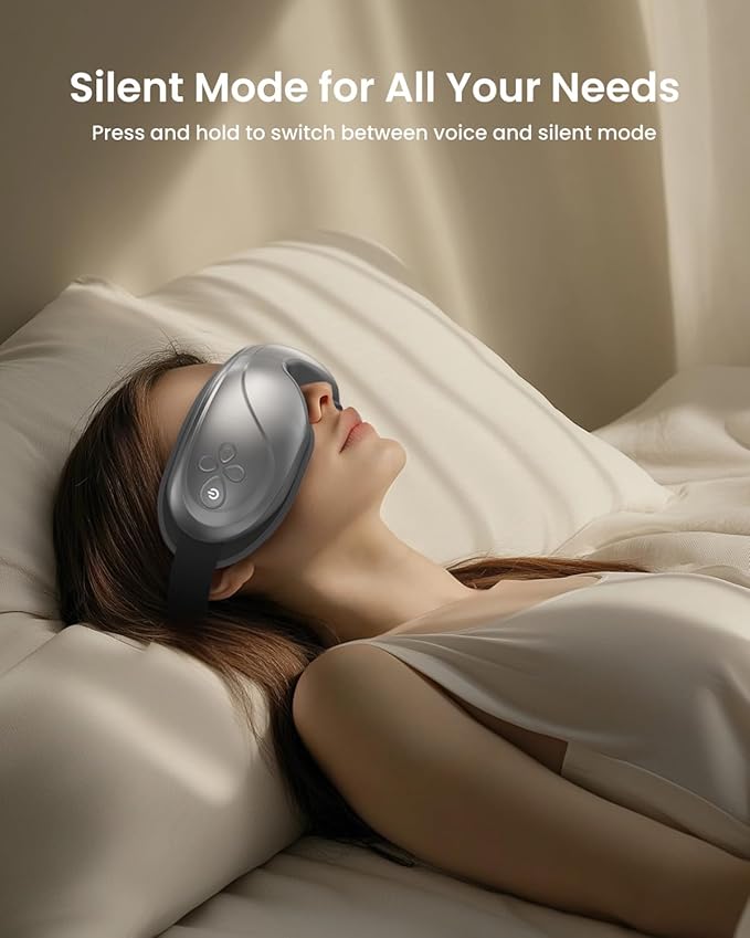 RENPHO Eye Massager with Heat and Cooling, Mothers Day Birthday Gifts for Mom Dad Women Men Heated Eye Mask for Migraine Relief Reduce Strain Improve Sleep Eyeris 2