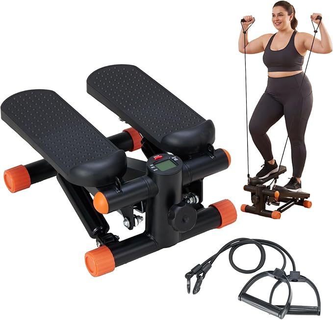 NEWBULIG Mini Stepper for Exercise at Home Stair Step Machine for Indoor Fitness Portable Home Gym Stepper for Full Body Workout 300lb Weight Capacity