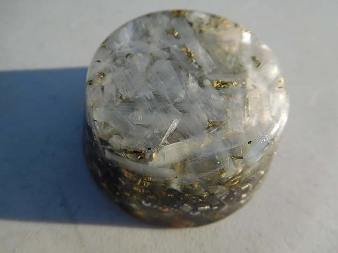 Selenite Orgone Generator Energy Accumulator 7.83Hz/432Hz/528Hz/Advance Harmonics Many Beautiful Ingredients! (Selenite)