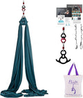 F.Life Aerial Silk 10 Yards Kit Durable Aerial Yoga Hammock with Hardware & Guide Aerial Swing for Acrobatic Flying Yoga