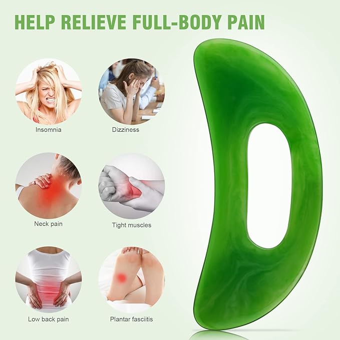 2 PCS Large Gua Sha Massage Tool, Resin Guasha Scraping Tool Multi-Functional Handheld Lymphatic Drainage Drain Scraper, Sore Muscles Massager for Tension Knots Relaxation, Myo-fascial Release