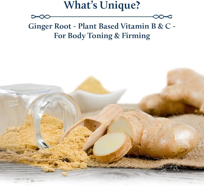 Blue Nectar Ginger Oil Anti Cellulite Body Massage Oil for Skin Tightening, Toning| Authentic Ginger Root Massage Oil with Plant Based Vitamin B & C for Women and Men (11 Herbs, 6.76 Fl Oz)