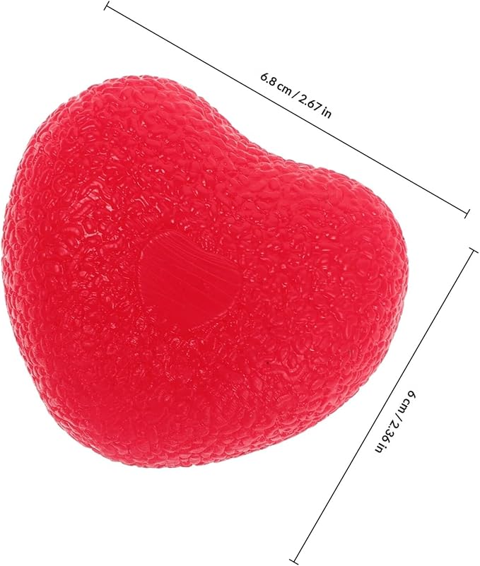 Yardwe 4pcs Heart-shaped Hand Gripper Balls Hand Strength Training Device Finger Exercising Squeeze Balls for Therapy Wrist Forearm Strengthener Stress Relief