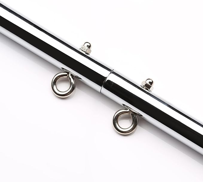 Sovyime Black Portable Exercise Spreader Bar, Restore Pilates Sports Aid Training Fitness Gear Pilates Aid Kit, Home Yoga Gym Kit (Silver)