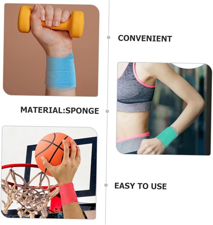 3rolls Tennis Grip Tape Bat Grip Tape Wrist Wraps Film Cuttable Bandage Wrap for Joint Protection Breathable for Outdoor Athletes