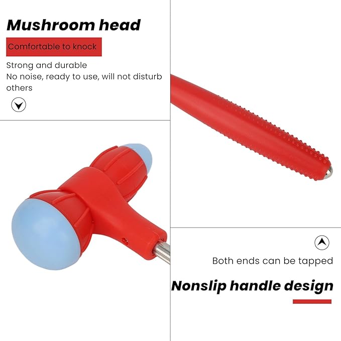 Srliya Retractable Massage Hammer Bendable Ergonomic Design Low Noise Double End Massager Tool Hammer for Shoulders Back Arms