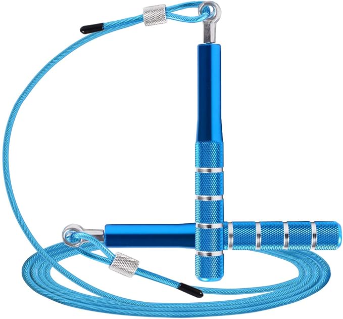 Jump Rope, Wastou Speed Jumping Rope for Training Fitness Exercise, Adjustable Adults Workout Skipping Rope for Men, Women, Kids, Girls