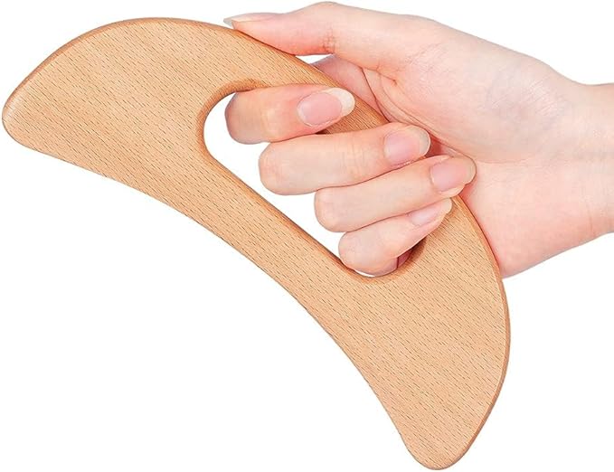 Lymphatic Drainage Massager, Wooden Gua Sha Tool for Body, Manual Massage Scraper for Anti Cellulite and Relieve Muscle Fatigue, Body Gua Sha Paddle (Style A)