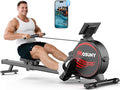 Rowing Machines for Home, 16/32-Level Adjustable Resistance, Magnetic Rowing Machine with App Supported, 350/400 LB Weight Capacity, Upgraded Dual Slide Rails with LCD Data Display Screen