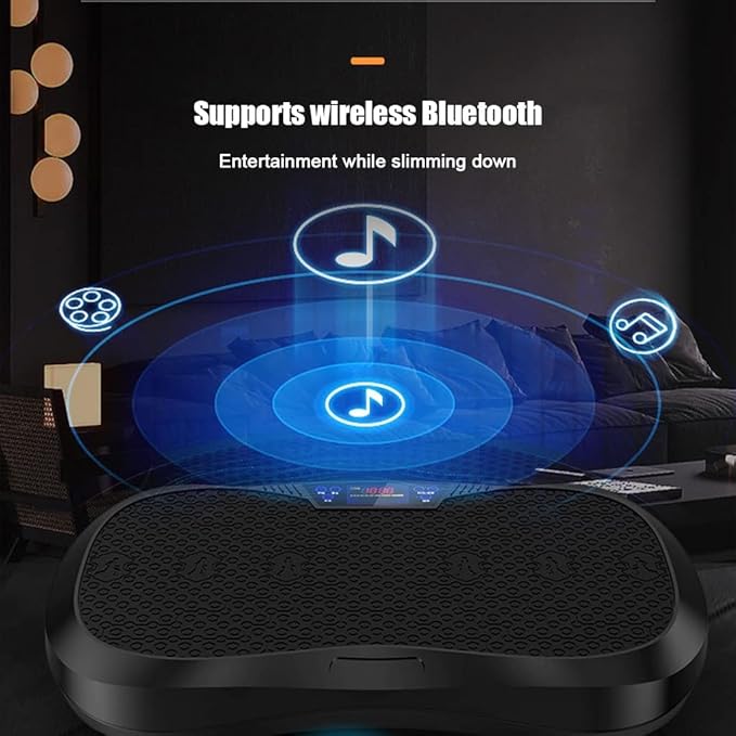 Vibration Platform with Resistance Exercise Band - Vibrating Shaker Power Machine - Equipment for Whole Body Home Fitness - PulsatingTraining