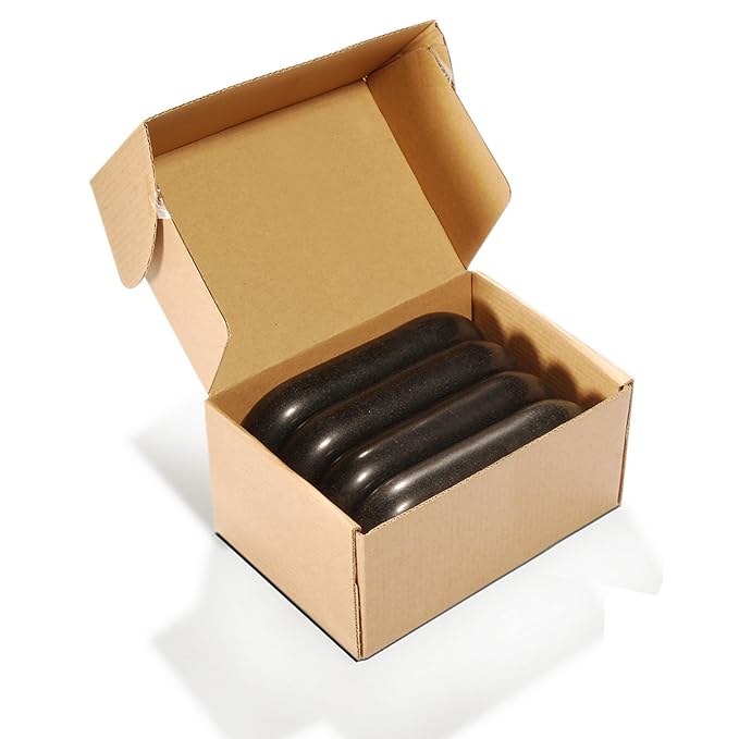 Master Massage 4-Piece XXL Super Extra Large Oval Basalt Hot Stone Set – 6” x 3.4” x 1.1” for Spa, Salon, and Professional Massage Therapy