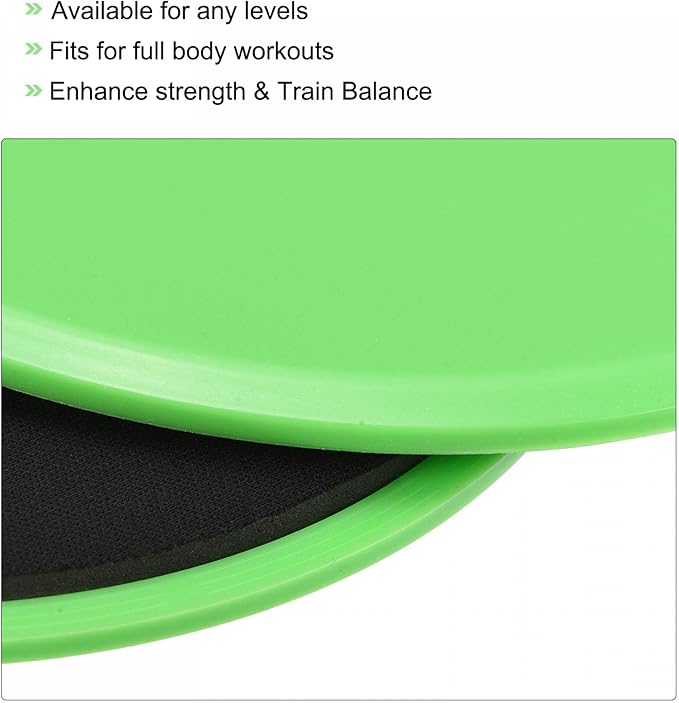 uxcell Exercise Core Sliders, Glider Discs with Cloth Bag, Dual Sided Usage on Carpet or Floor for Full Body Workout