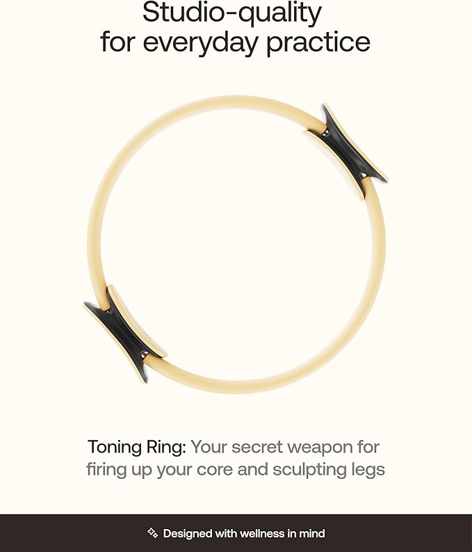 BetterMe Toning Pilates Ring – Magic Circle Pilates Ring for Strength & Flexibility – 15 Inch Fitness Ring for Home Pilates & Yoga Workouts