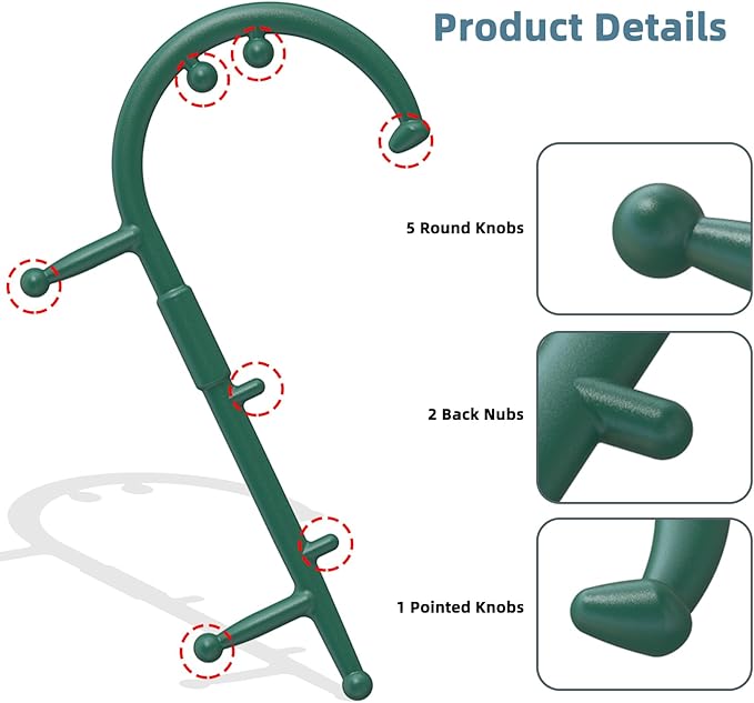 KEINE MARKE Trigger Point Massage Tool Body Deep Tissue Handheld Back, Neck, Shoulder, Leg and Feet Massager Rod, Muscle Release Tool Self Massage Hook Cane for Women & Men