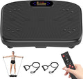 Vibration Plate Exercise Machine, Vibrating Plate Platform for Lymphatic Drainage with 200 Adjustable Speeds, Power Vibration Plate for Weight Loss & Fitness, Supports Weight 450 Lbs