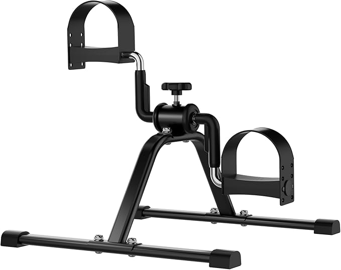 Pedal Exerciser Mini Exercise Bike Lightweight Portable Floor Peddler for Leg & Arm Workout
