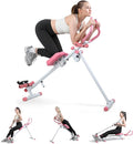 Ab Workout Equipment, Height Adjustable ab Trainer, Ab Machine Abdominal Exercise Equipment for Home Gym, Full Body Workout Equipment, Foldable Waist Trainer Suitable for Beginner